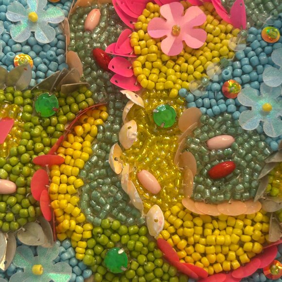 Handcrafted in India Neon Colorful Beaded Bag RARE NEW RELEASE Tik Tok Viral NWT - Picture 6 of 6